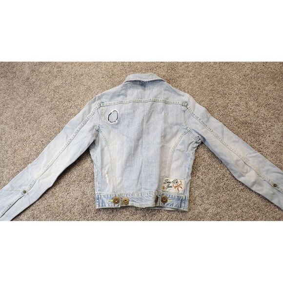 Vintage Y2K 00s Zana Di Denim Jacket Embroidered 90s Short Jean Jacket Sz Small - Picture 11 of 16